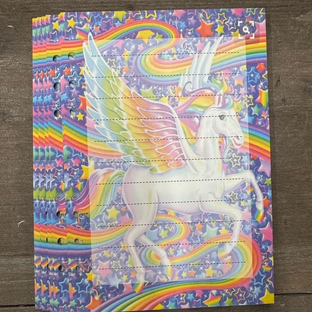 Lisa Frank Unicorn Size A5 Refill Stationery Paper (50 sheets)